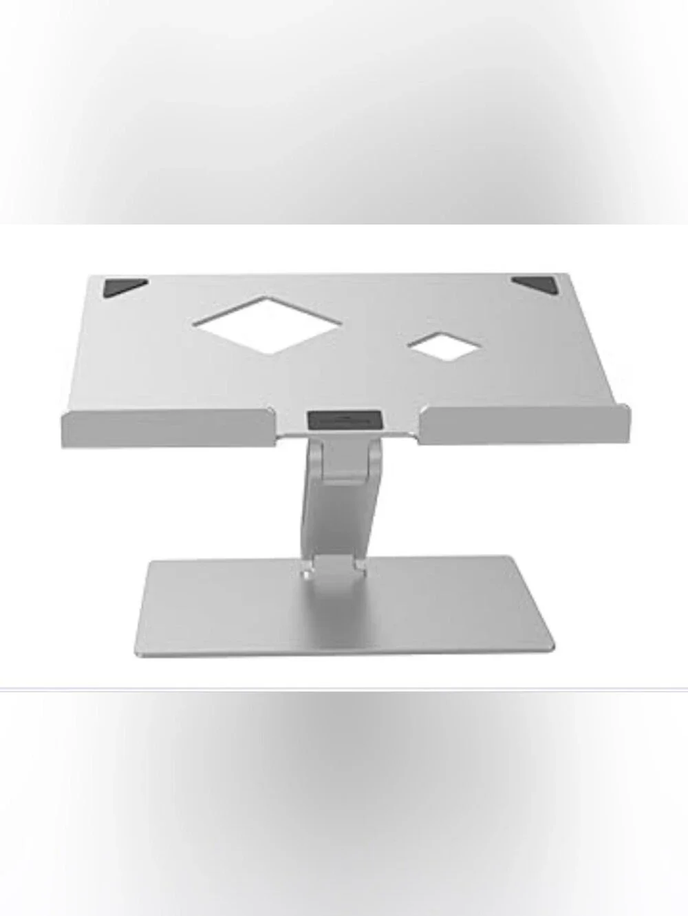 DURABLE Laptop Stand Rise Aluminum Silver 10-17in Adjustable Anti-Slip